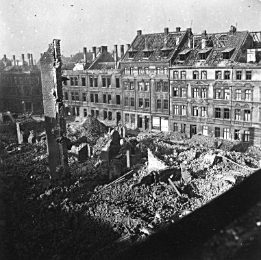 Hagen nach dem Luftangriff vom 1. Oktober 1943 - Mauerstrae