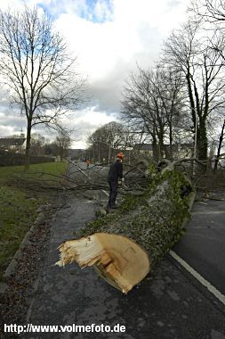 Sturmschden mit Hochdruck beseitigt