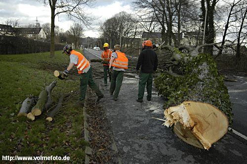 Sturmschden mit Hochdruck beseitigt