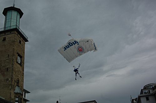 Absprung ber dem Friedrich-Ebert-Platz